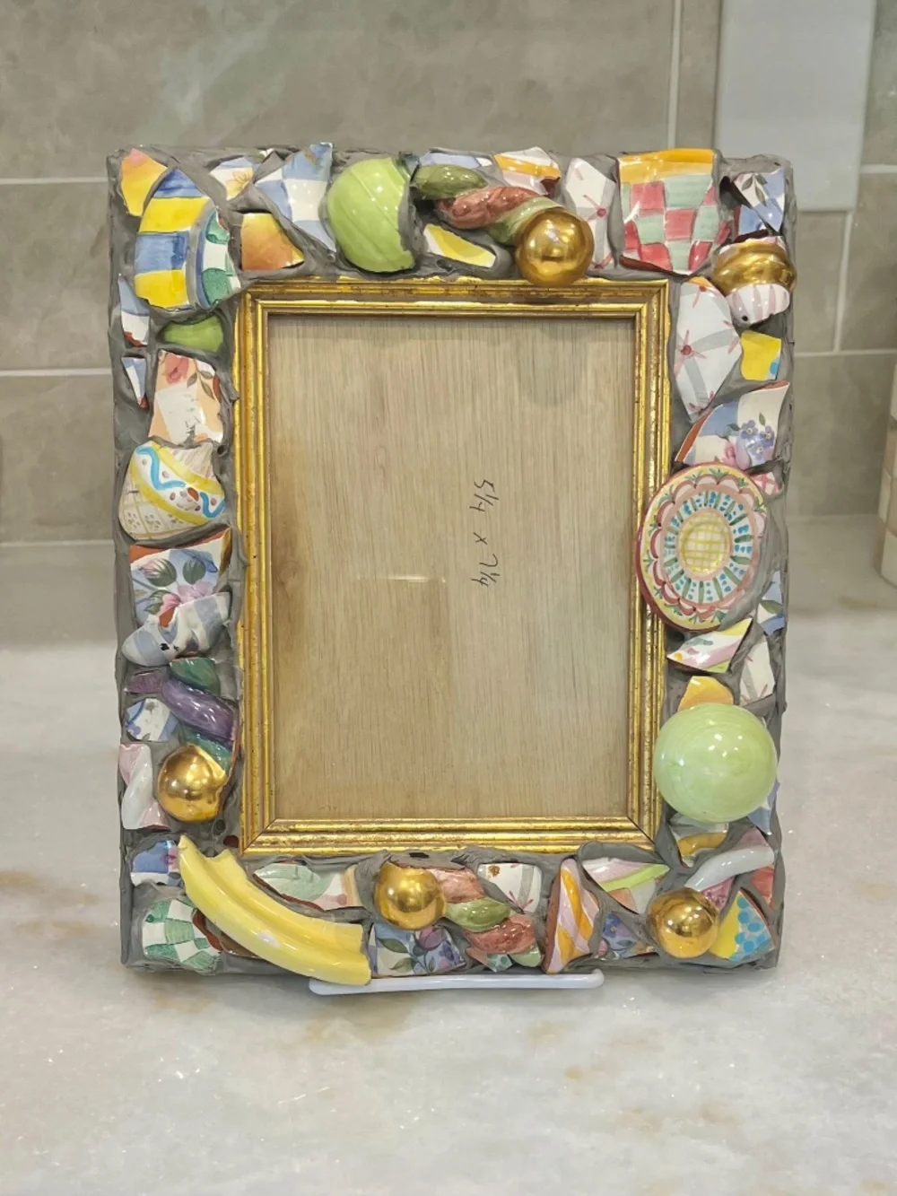 🎀 MacKenzie-Childs Mosaic Picture Frame 11x9 - Vintage 90s Aurora NY 🎀